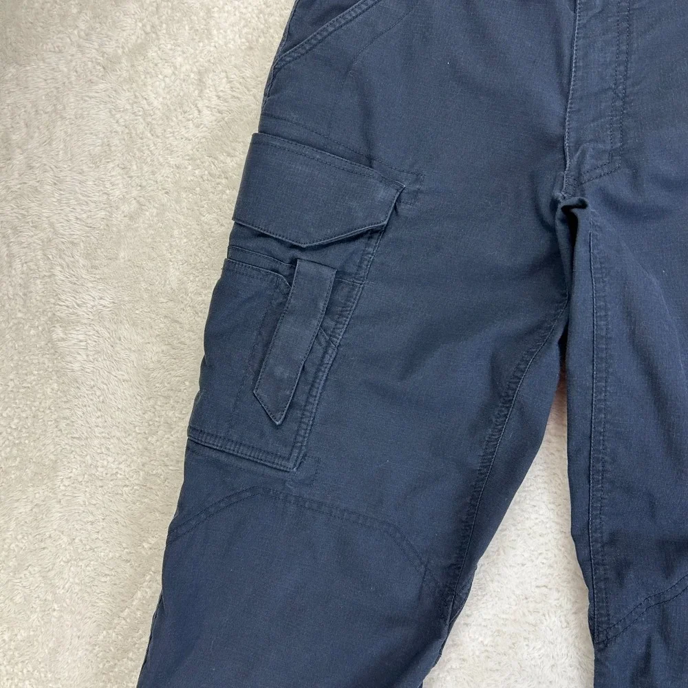 First Tactical Cargo Pants Mens 32x32 Navy Blue Logo Utility Pocket Comfort